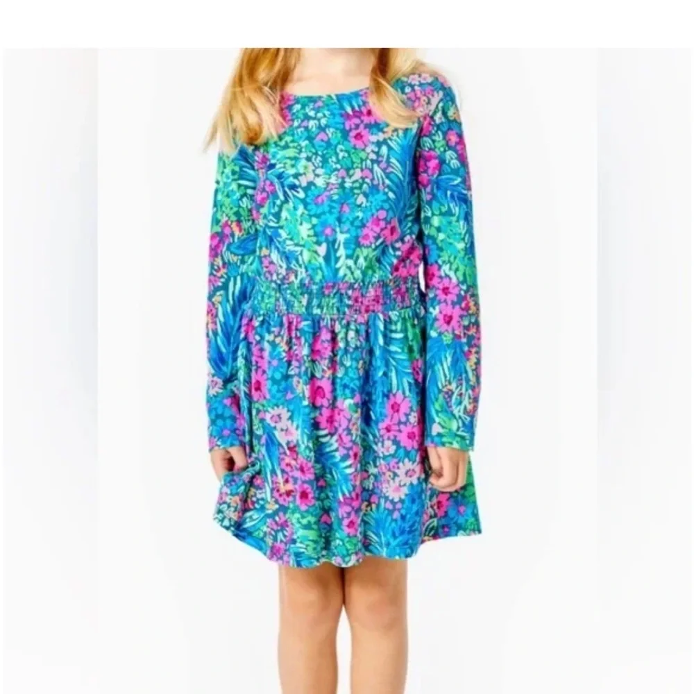 Lilly Pulitzer Girls Mylah Mini Dress x- large (12-14) NWT in multi tiny garden